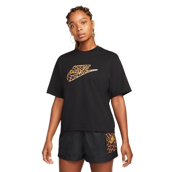 Nike Womens Sportswear Boxy Tee, Black, rebel_hi-res