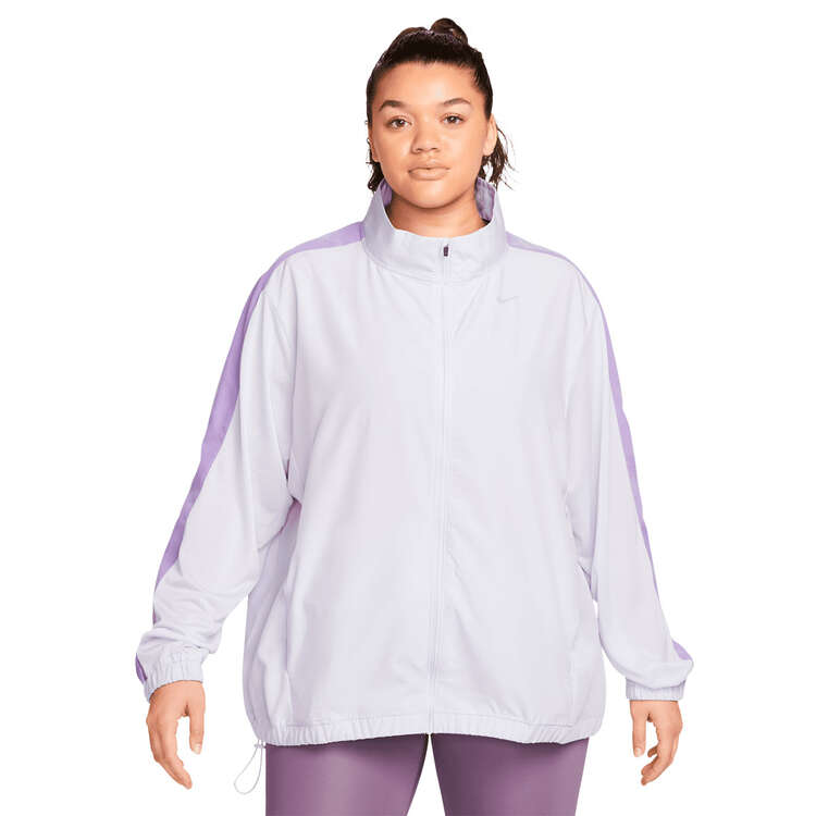 Nike Womens Dri-FIT Swoosh Running Jacket (Plus Size), Purple, rebel_hi-res