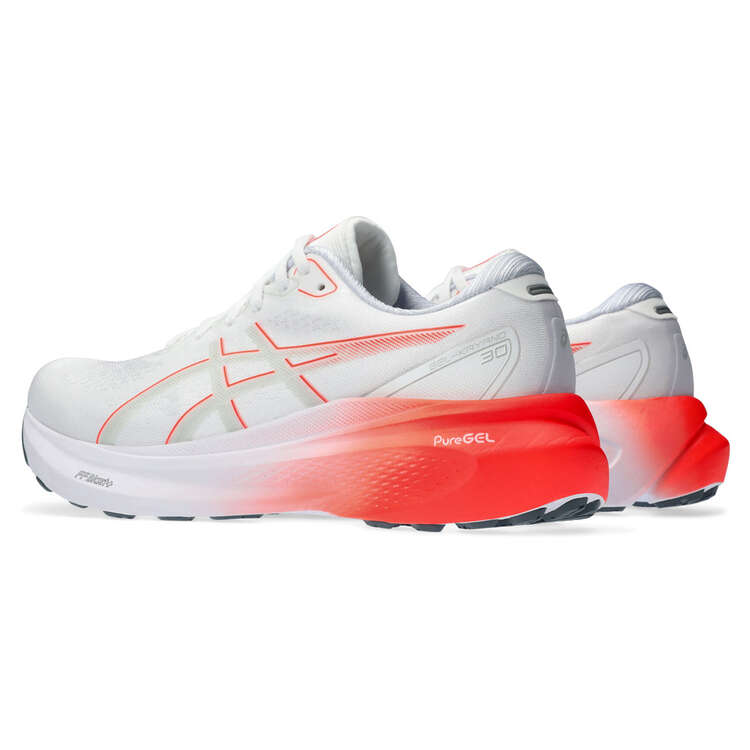 Asics GEL Kayano 30 Mens Running Shoes, White/Red, rebel_hi-res