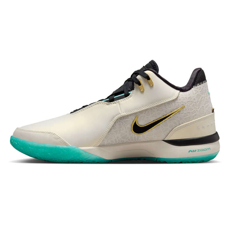Nike LeBron James LeBron NXXT Gen AMPD Basketball Shoes White/Teal US Mens 7 / Womens 8.5, White/Teal, rebel_hi-res