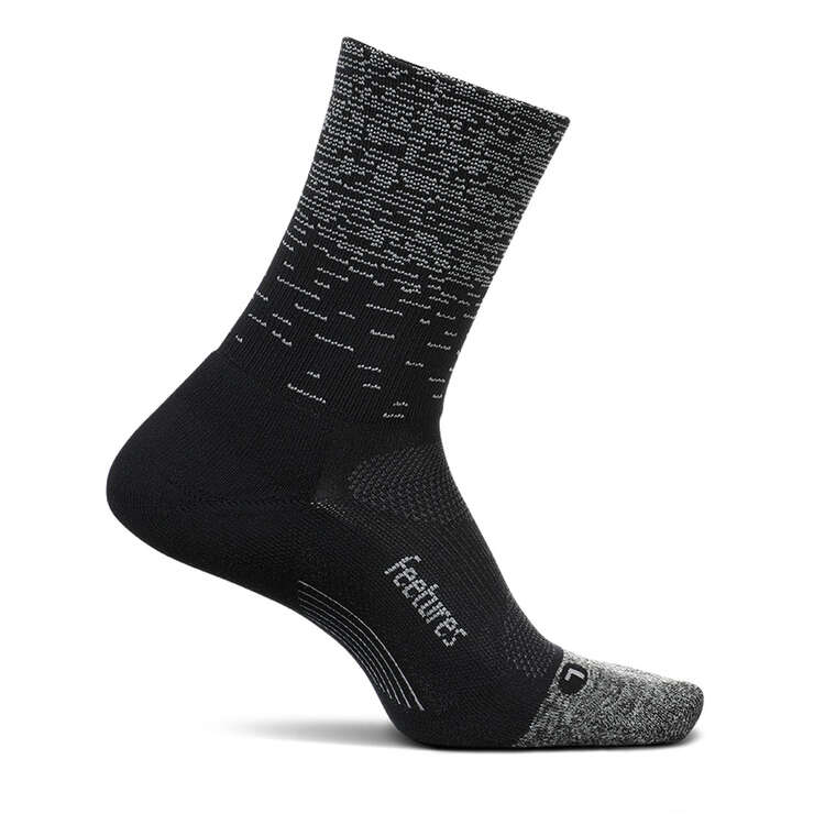 Feetures Elite Light Mini Crew Socks Black XL, Black, rebel_hi-res
