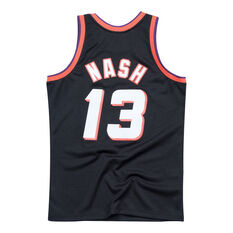 Phoenix Suns 1996/97 Steve Nash Mens Road Swingman Black S, Black, rebel_hi-res