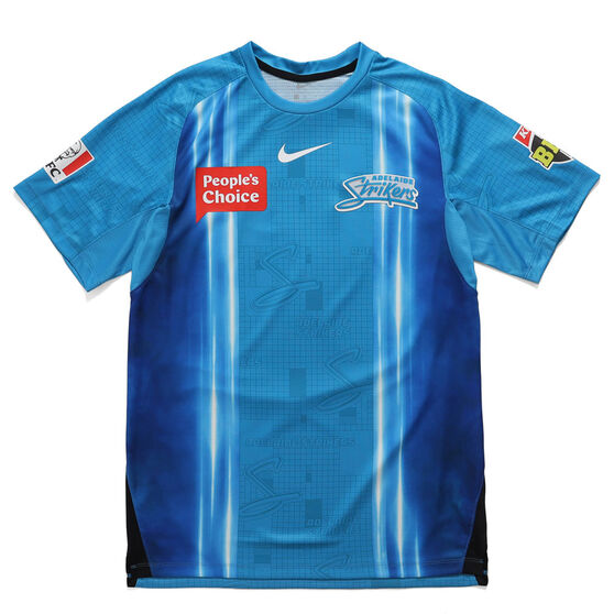 Adelaide Strikers 2021/22 Mens Home Jersey Blue L, Blue, rebel_hi-res