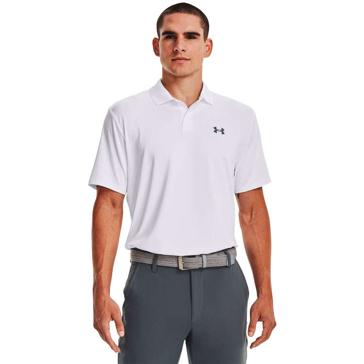 Under Armour Mens Performance 3.0 Polo Shirt, White, rebel_hi-res