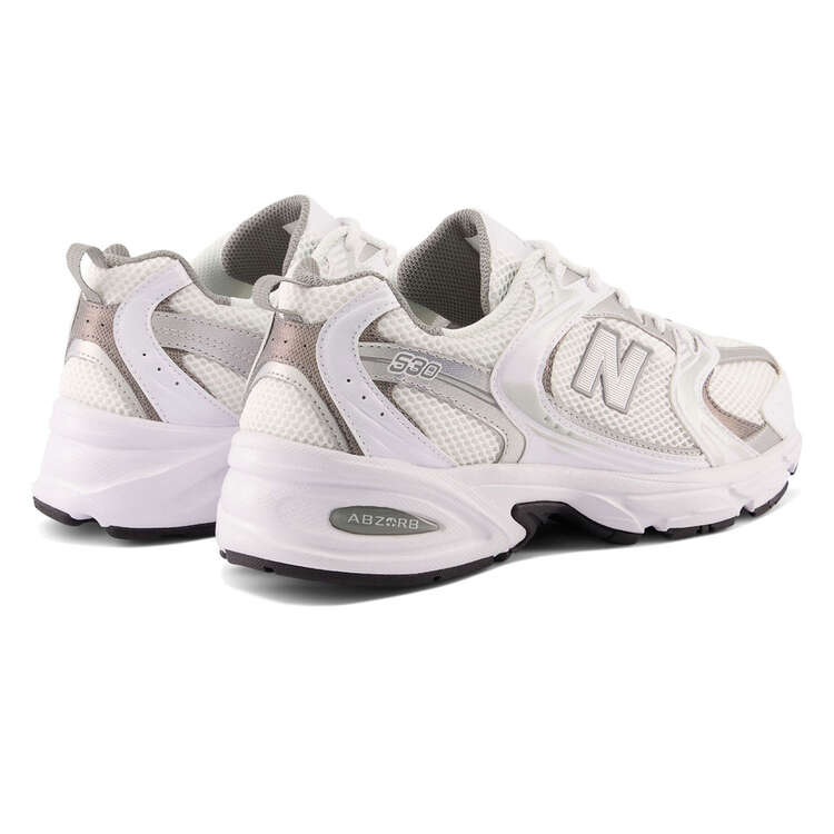 New Balance 530 V1 Casual Shoes, White/Silver, rebel_hi-res