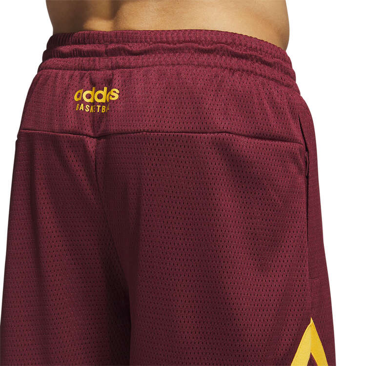 adidas Mens Select Summer 5-Inch Basketball Shorts, Red, rebel_hi-res