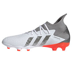 adidas Predator Freak .3 Football Boots White/Red US Mens 7 / Womens 8.5, White/Red, rebel_hi-res
