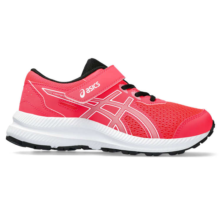 Asics Contend 8 PS Kids Running Shoes, Pink/Silver, rebel_hi-res