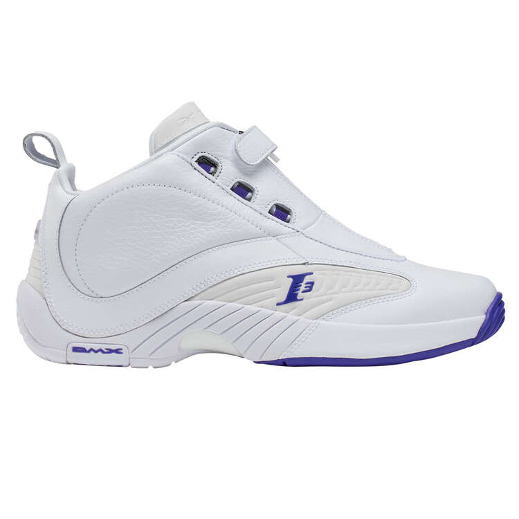 Reebok Answer IV 'Free Agency' Basketball Shoes, White/Purple, rebel_hi-res