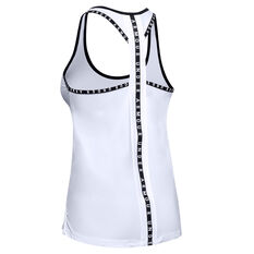 Under Armour Womens Knockout Tank, White, rebel_hi-res