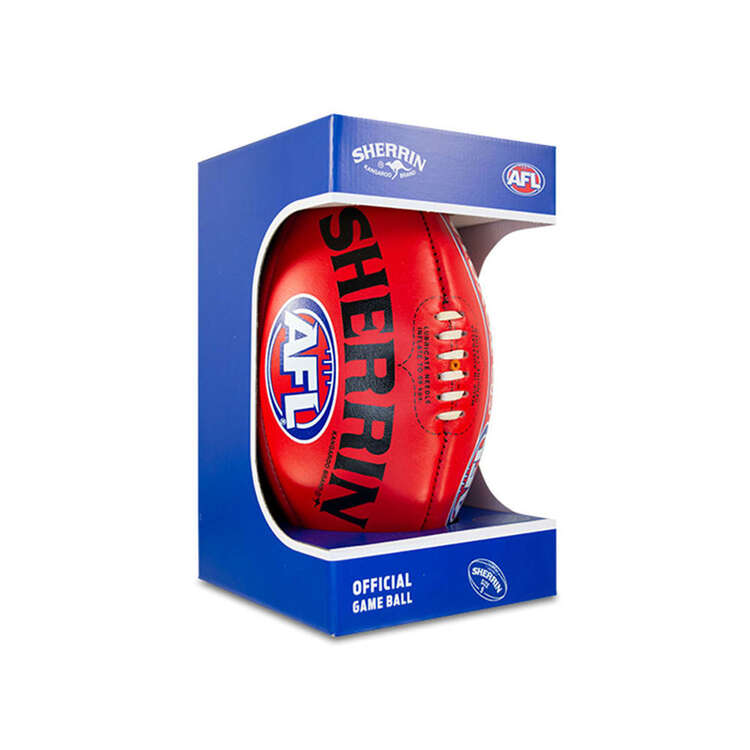 Sherrin KB Official AFL Red Game Ball, , rebel_hi-res