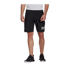 adidas Mens Club Tennis 3-Stripes Shorts Black S, Black, rebel_hi-res