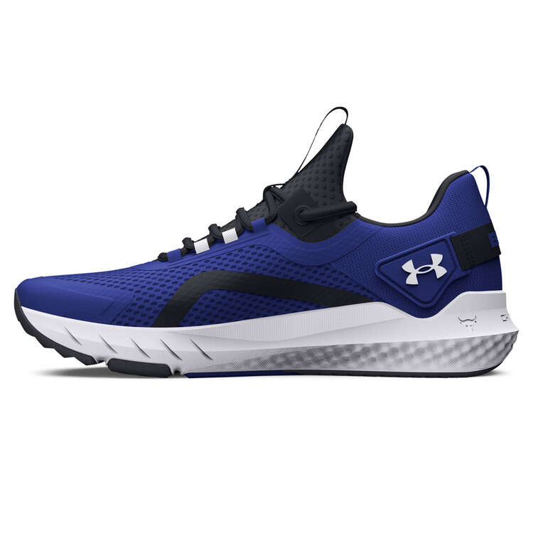 Under Armour Project Rock BSR 3 Mens Training Shoes, White/Blue, rebel_hi-res