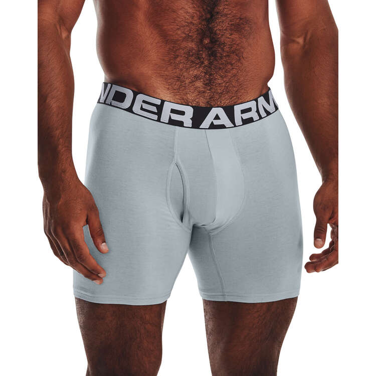 Under Armour Mens Charged Cotton 6in 3 Pack Underwear Grey XS, Grey, rebel_hi-res