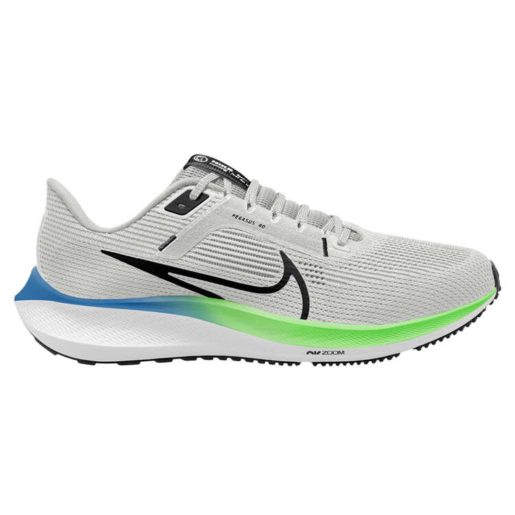 Nike Air Zoom Pegasus 40 Mens Running Shoes White/Blue US 7, White/Blue, rebel_hi-res
