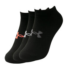 Under Armour Womens Solid No Show Socks 6 Pack, , rebel_hi-res