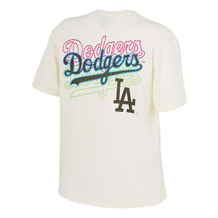 Los Angeles Dodgers 2024 Mens Neon Tee White S, White, rebel_hi-res