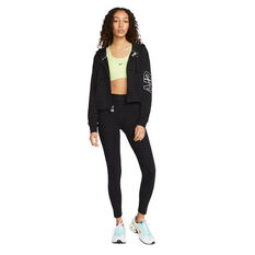 Nike Air Womens Oversized Full-Zip Fleece Hoodie, Black, rebel_hi-res