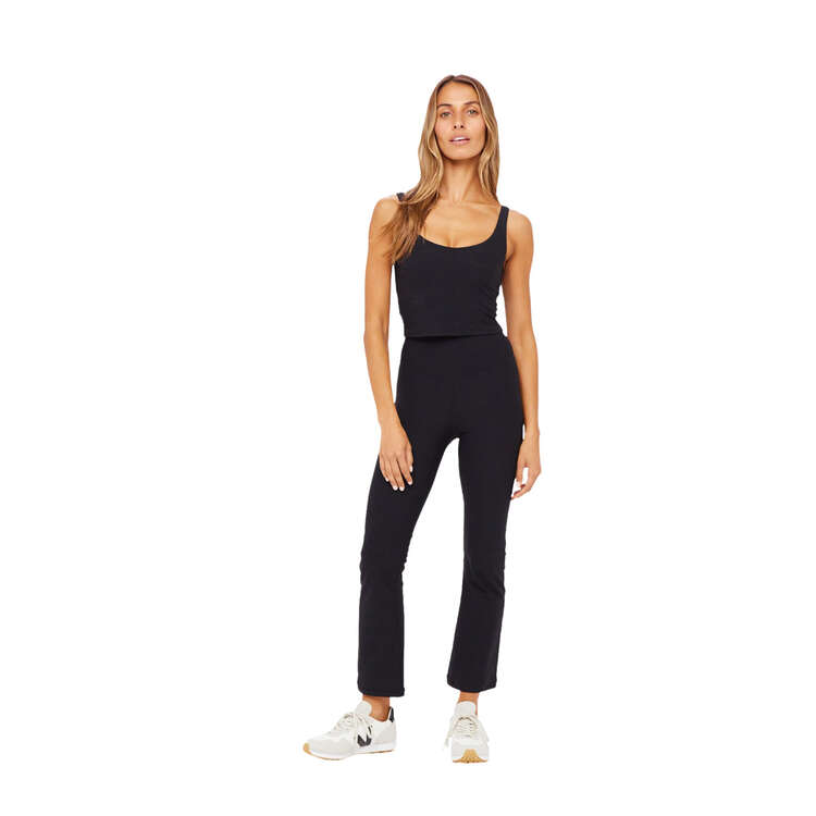 The Upside Womens Peached Thia Crop Flare Pants Black XS