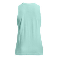 Under Armour Womens Sportstyle Graphic Muscle Tank, Green, rebel_hi-res