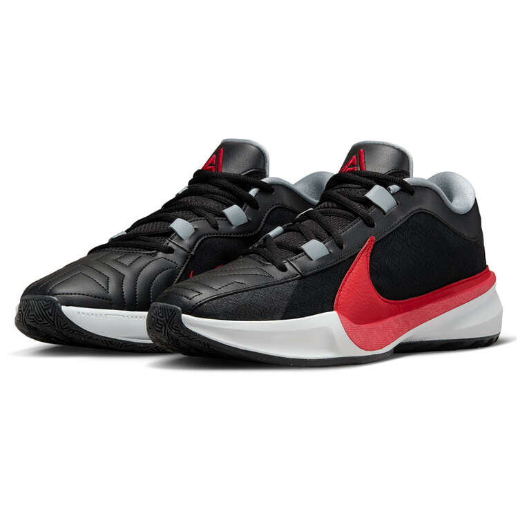 Nike Zoom Freak 5 Basketball Shoes, Black/Red, rebel_hi-res