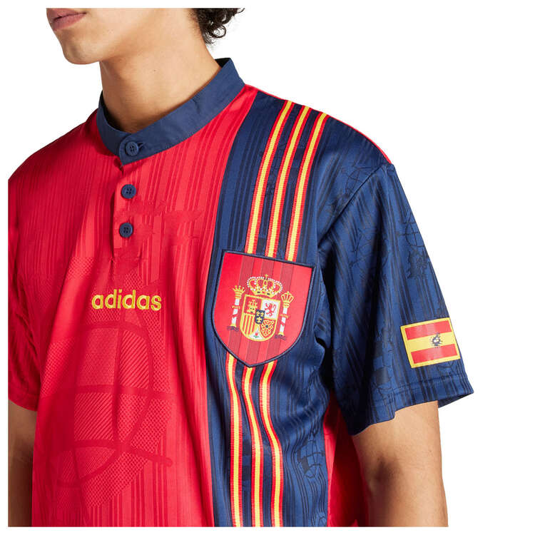 adidas Spain Replica 1996 Home Football Jersey, Red, rebel_hi-res