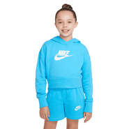 Nike Girls Sportswear Club French Terry Crop HBR Hoodie, , rebel_hi-res