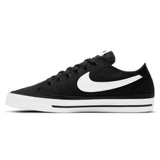Nike Court Legacy Canvas Mens Casual Shoes Black/White US 6, Black/White, rebel_hi-res