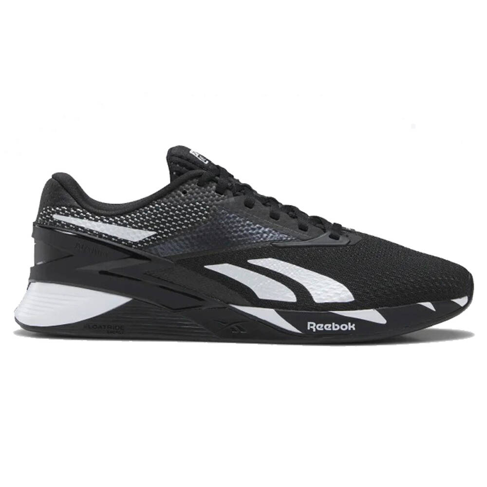 Reebok Nano X3 Mens Training Shoes Black/White US 8 | Rebel Sport