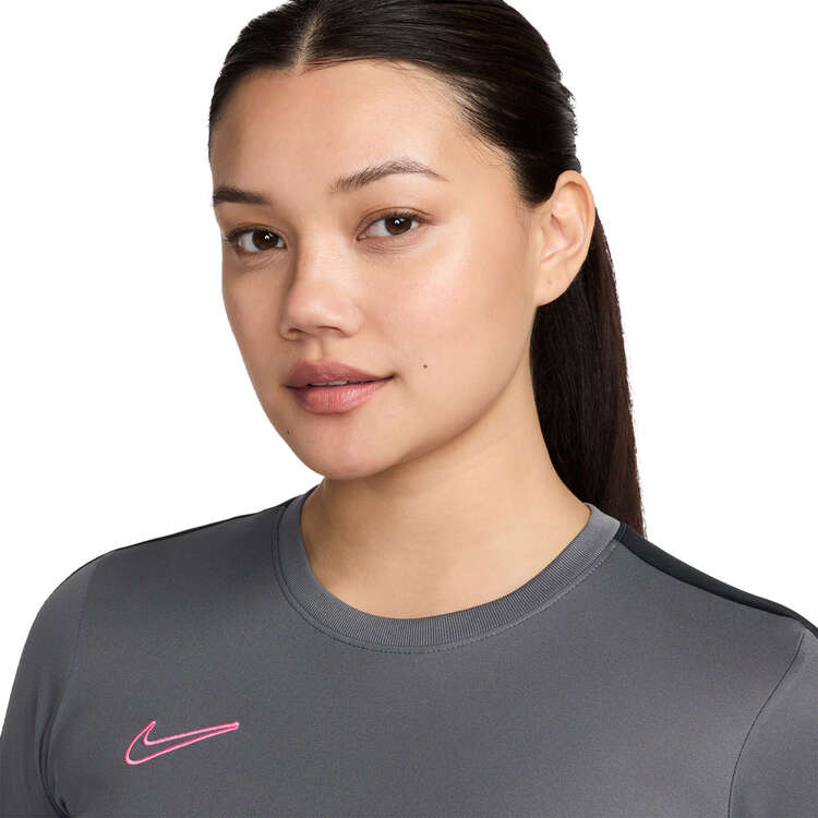 Nike Womens Dri-FIT Academy 23 Womens Football Tee, Grey/Black, rebel_hi-res