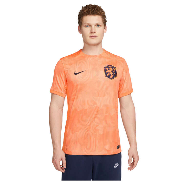 Nike Netherlands 2023 Stadium Home Dri-FIT Football Jersey Orange XS, Orange, rebel_hi-res