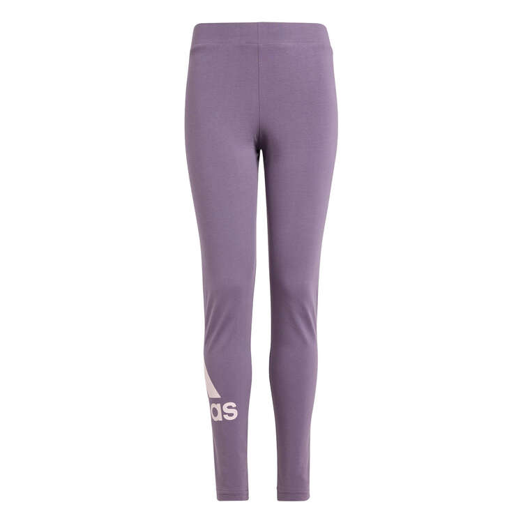 adidas Girls Essentials Big Logo Leggings Purple 8, Purple, rebel_hi-res