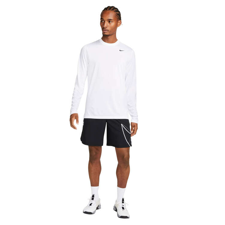 Nike Mens Dri-FIT Legend Long Sleeve Tee, White, rebel_hi-res