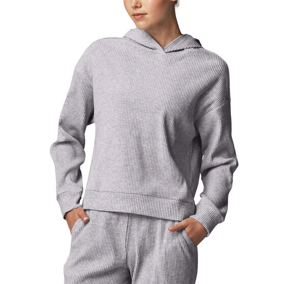 Running Bare Womens Time Out Hoodie, Grey, rebel_hi-res