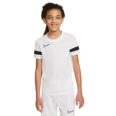 Nike Boys Dri-FIT Academy 21 Football Tee White/Black XS, , rebel_hi-res