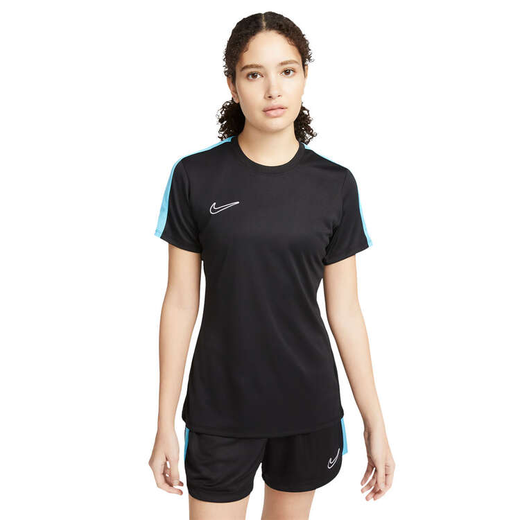 Nike Womens Dri-FIT Academy 23 Football Tee, Black, rebel_hi-res