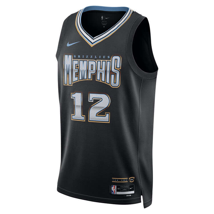 Nike Memphis Grizzlies Mens Ja Morant 2022/23 City Basketball Jersey Black XXL, Black, rebel_hi-res