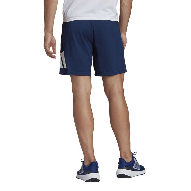 adidas Mens Train Essentials Logo Training Shorts Blue/White XS, Blue/White, rebel_hi-res