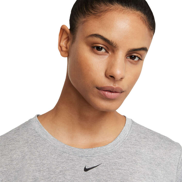 Nike One Womens Dri-FIT Standard Tee, Grey, rebel_hi-res