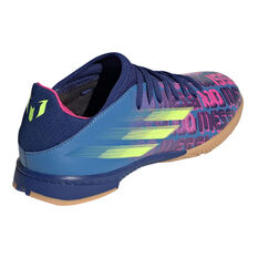 adidas X Speedflow Messi .3 Kids Indoor Soccer Shoes, Blue, rebel_hi-res