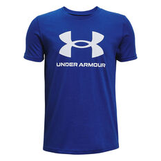 Under Armour Boys Sportstyle Logo Tee Blue S, Blue, rebel_hi-res
