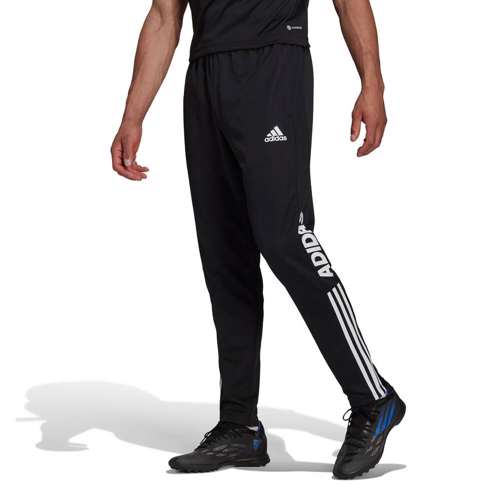 adidas Mens Tiro Wording Track Pants Black S | Rebel Sport