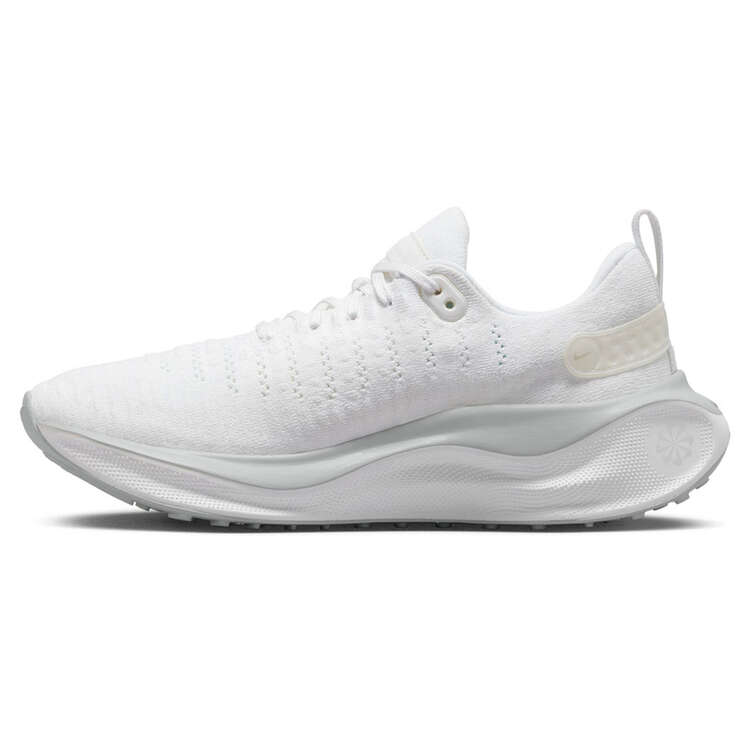 Nike ReactX Infinity Run Flyknit 4 SE Womens Running Shoes, White/Silver, rebel_hi-res