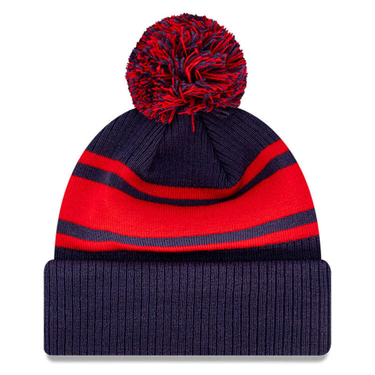 Men's New Era Red St. Louis City SC Kick Off Cuffed Knit Hat with Pom