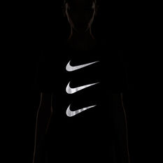 Nike Womens Run Division Tee Black XS, Black, rebel_hi-res
