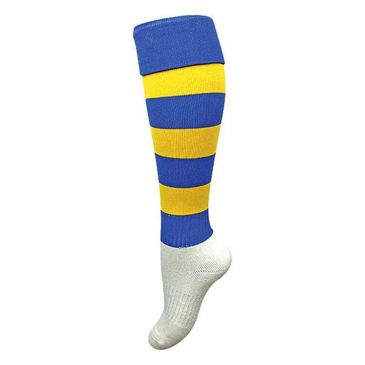 Burley  Kids Football Socks, Royal  /  gold, rebel_hi-res