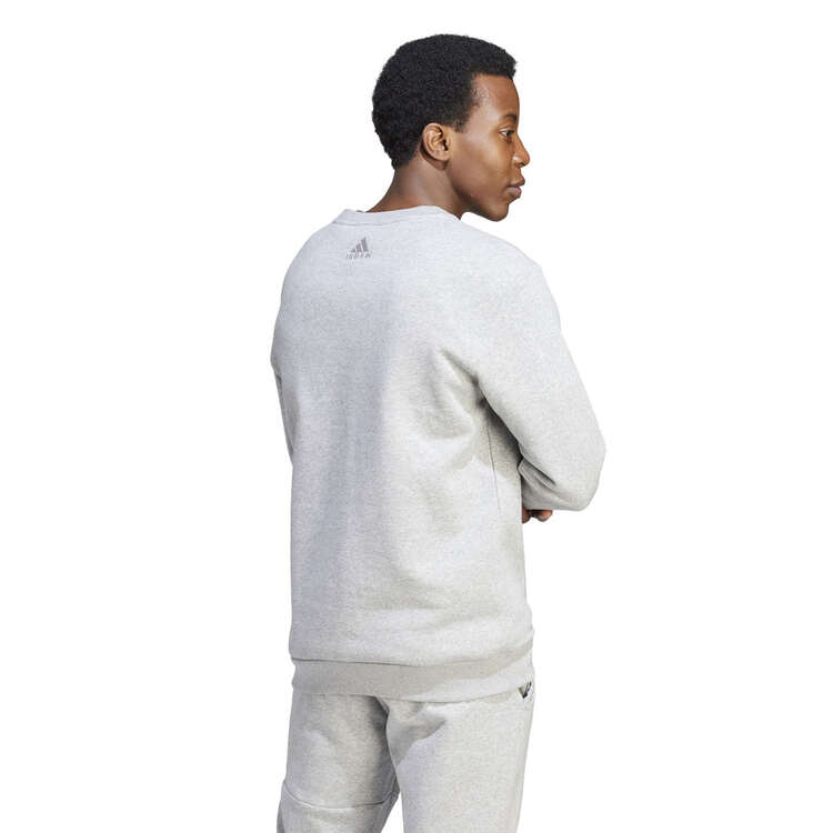 adidas Mens Essentials Fleece Big Logo Sweatshirt Grey XS, Grey, rebel_hi-res