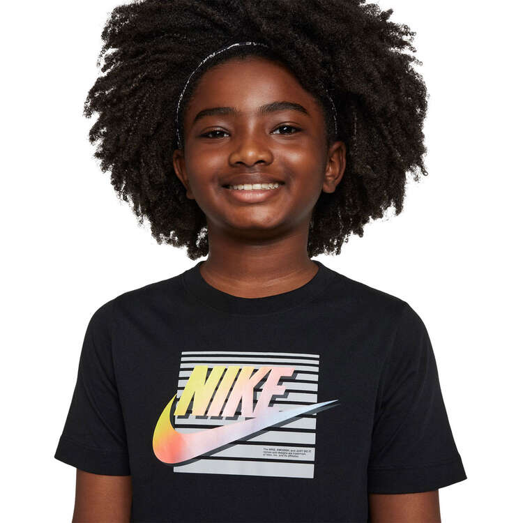 Nike Kids Sportswear Futuro Retro Tee, Black, rebel_hi-res