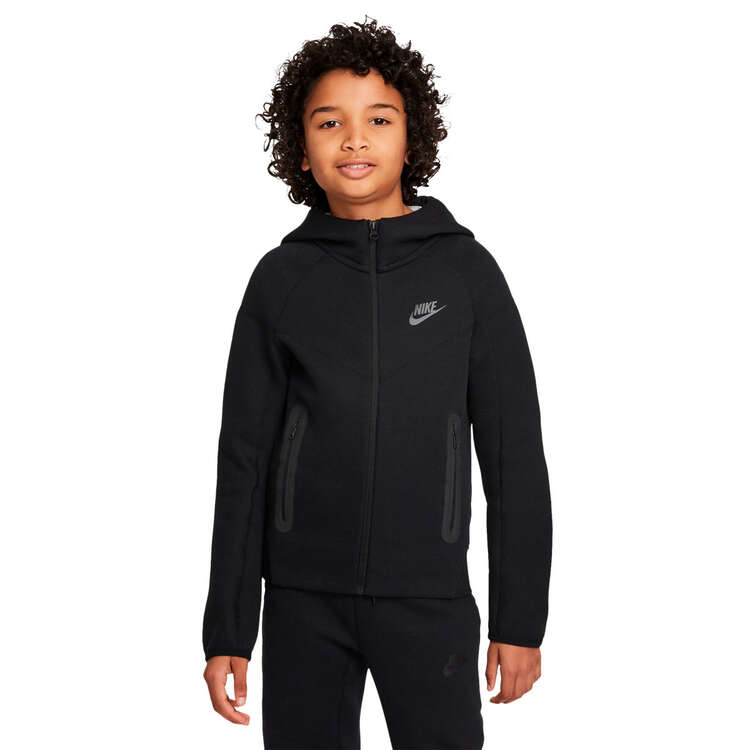 Nike Kids Sportswear Tech Fleece Full Zip Hoodie Black XS, Black, rebel_hi-res