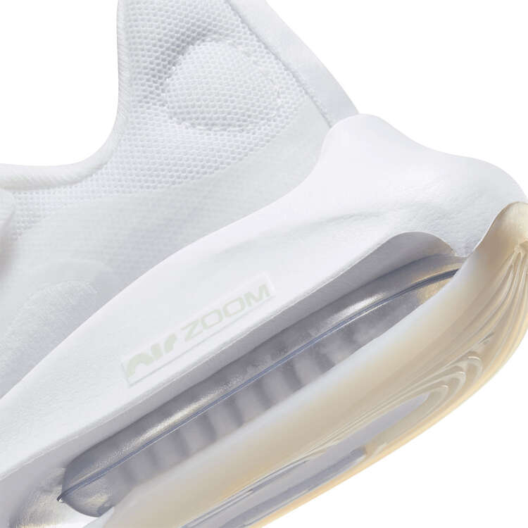 Nike Air Zoom Arcadia 2 PS Kids Running Shoes, White/Silver, rebel_hi-res